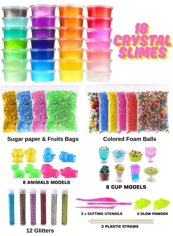 Mumfactory DIY Slime Kit for Kids Girls Boys, Party Favors & Great Gift, Glow in The Dark - Image 2